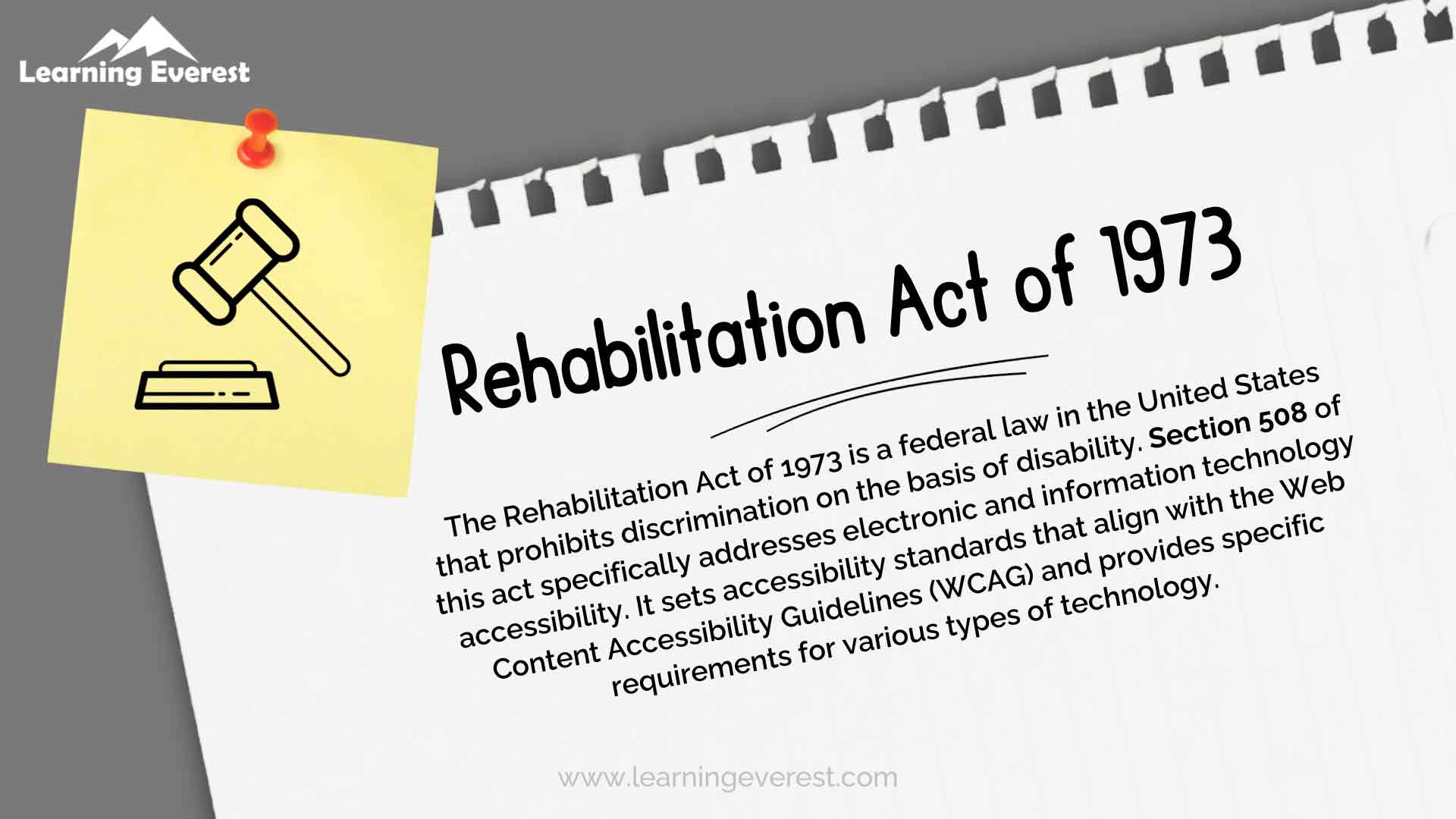 508 Compliance for E-Learning - Rehabilitation Act of 1973