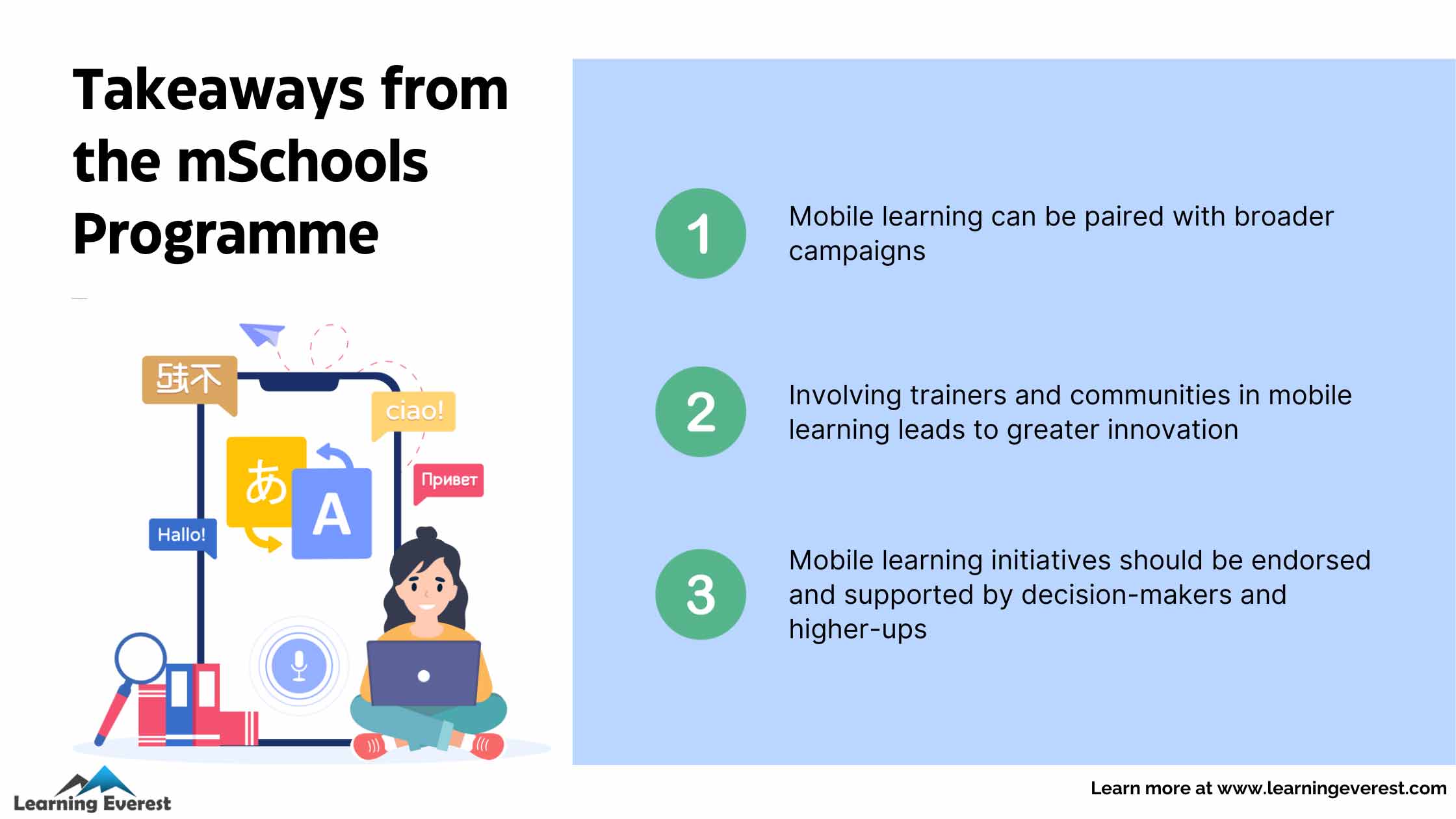 Mobile Learning for Innovation - Takeaways from the mSchools Programme