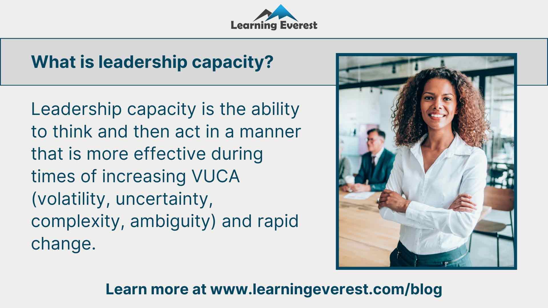 What is leadership capacity?